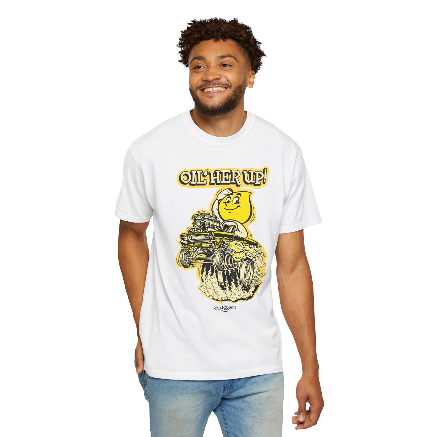 "Oil Her Up" Parody Esso Oil Drop T-Shirt