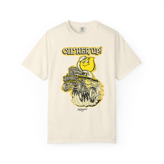 "Oil Her Up" Parody Esso Oil Drop T-Shirt