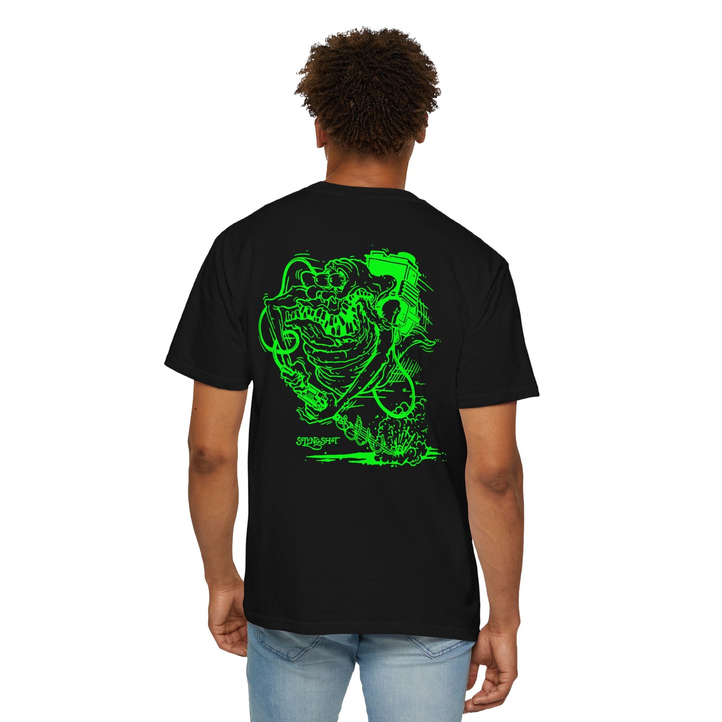 "Slime Fink" Parody Green Ghost T-Shirt- Black
