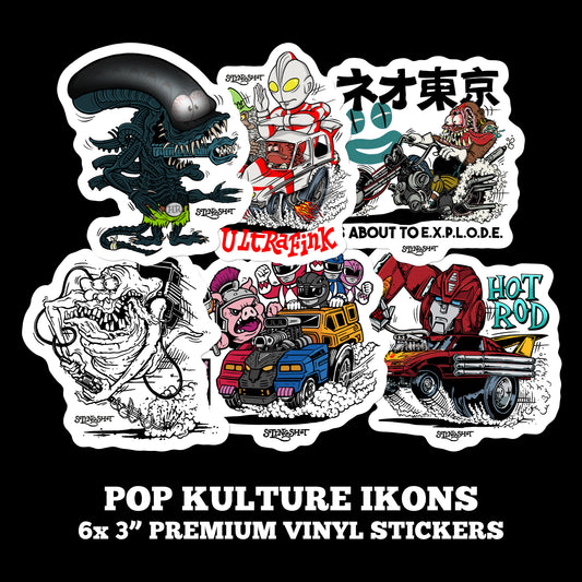 "Pop Kulture Ikons" Vinyl Sticker Pack